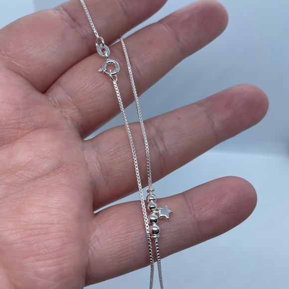Sterling Silver star anklet - Picture 6 of 7